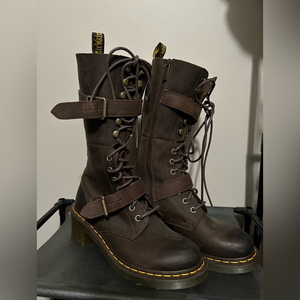 Dr Martens Josefa leather combat boots 7